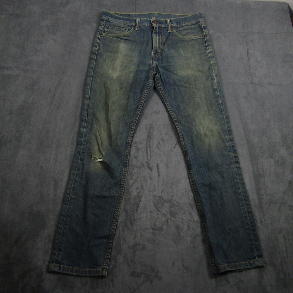Levi's 511 Slim Fit Jeans Mens 32x30 Blue Distressed Denim Pants